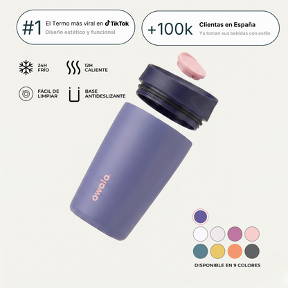 Owala | Tumbler Térmico de Acero Inoxidable con Tecnología SmoothSip™