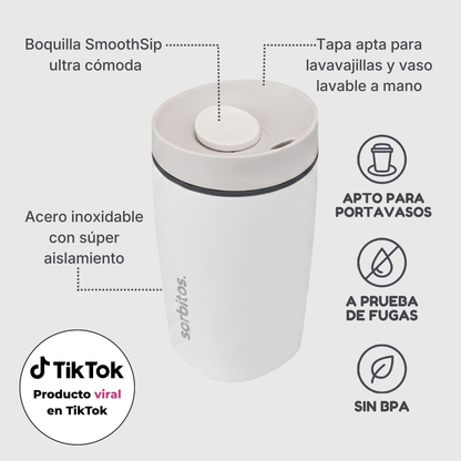 Sorbitos | Tumbler Térmico de Acero Inoxidable con Tecnología SmoothSip™